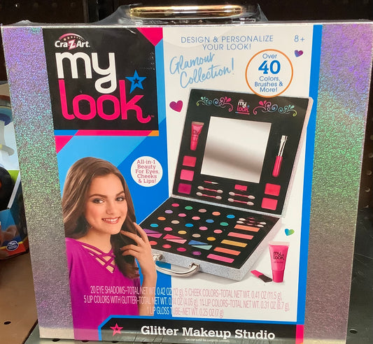 Cra-Z-Art Be Inspired Glitter Makeover Studio with Case, Multicolor Makeup Set,