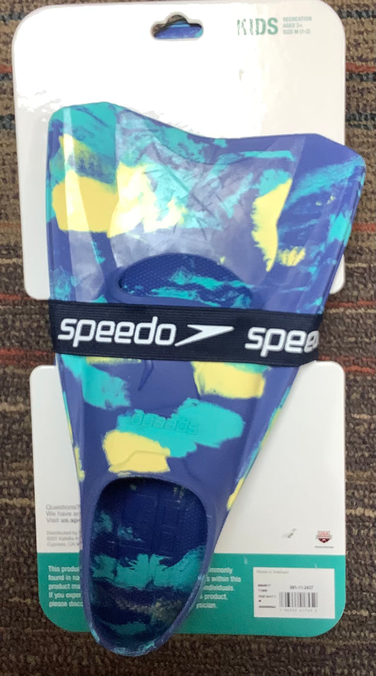 Speedo Kids' Swim Fin - Blue Marble M