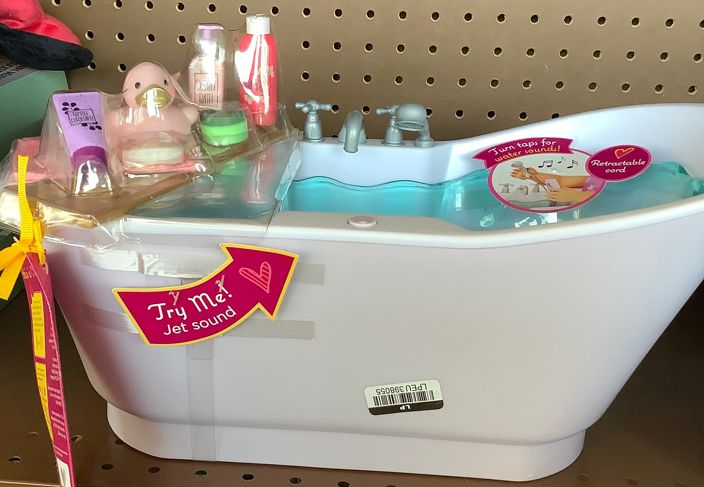 Our Generation Bubbly Bathtime Bathtub with Water Sounds Dollhouse Accessory Set for 18" Dolls