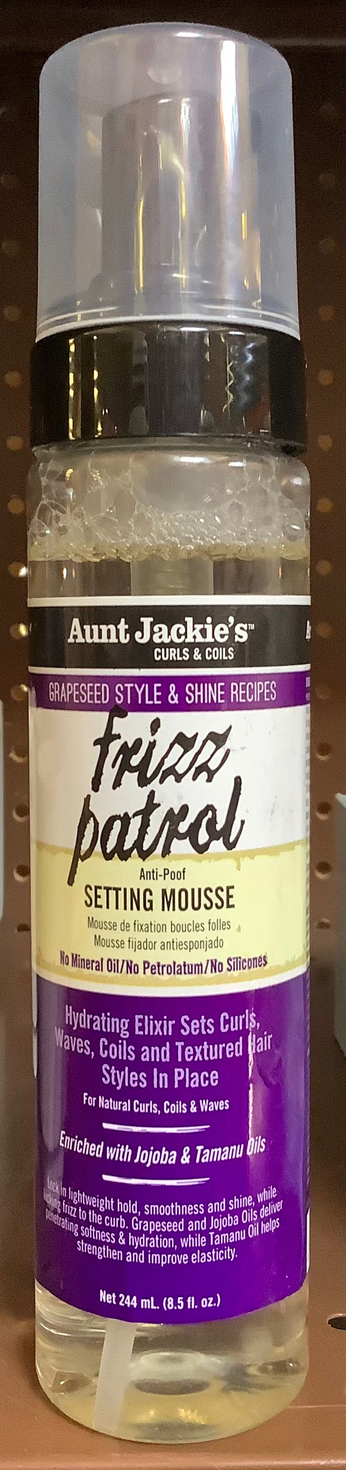 Aunt Jackie's Grape Seed Frizz Patrol Setting Mousse - 8.5
fl oz