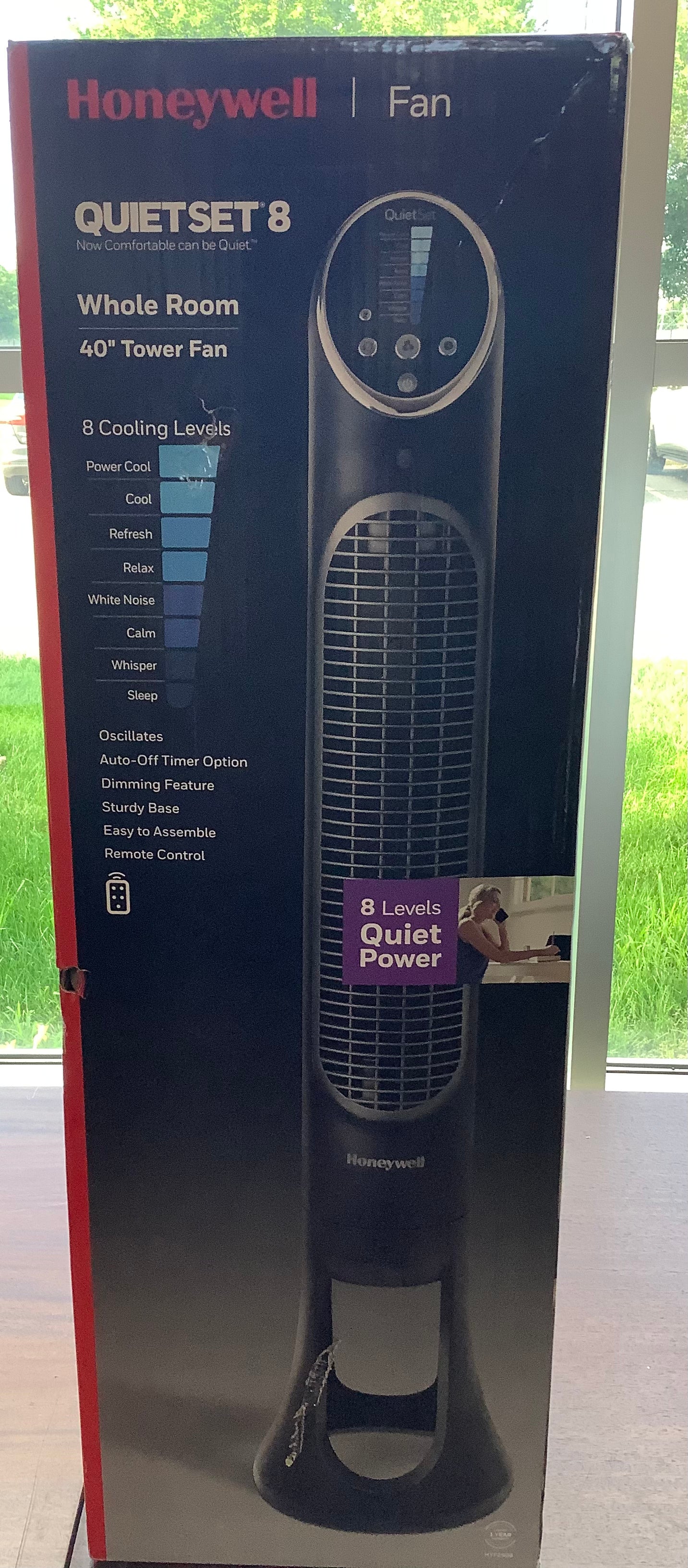 Honeywell Quiet Set 8-Speed Oscillating Tower Fan