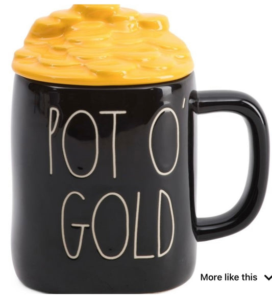 Rae Dunn Pot Of Gold Figural Mug