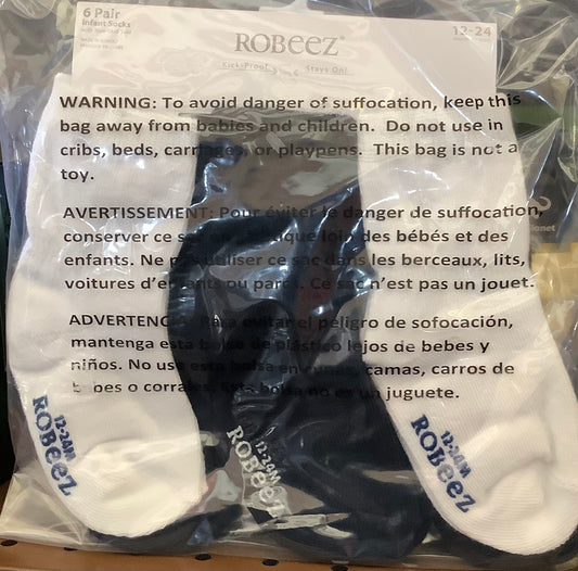 ROBEEZ 6 Pair Infant Socks