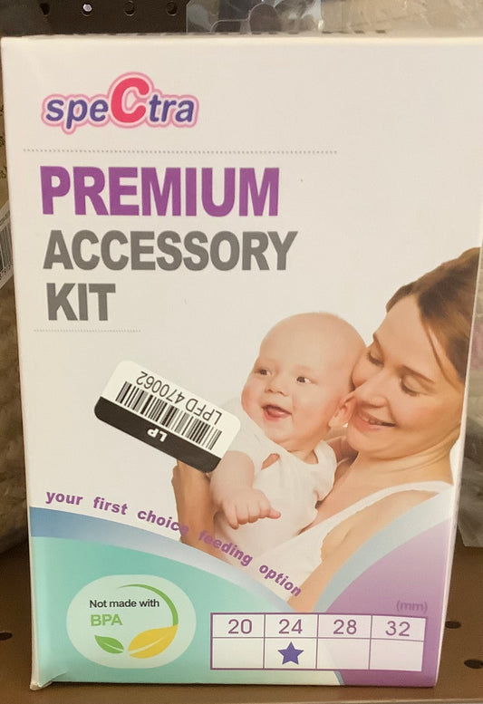 Spectra Breast Pump Premium Accessory Kit with 24mm
Breast Flange, Replacement Parts, and Bottle