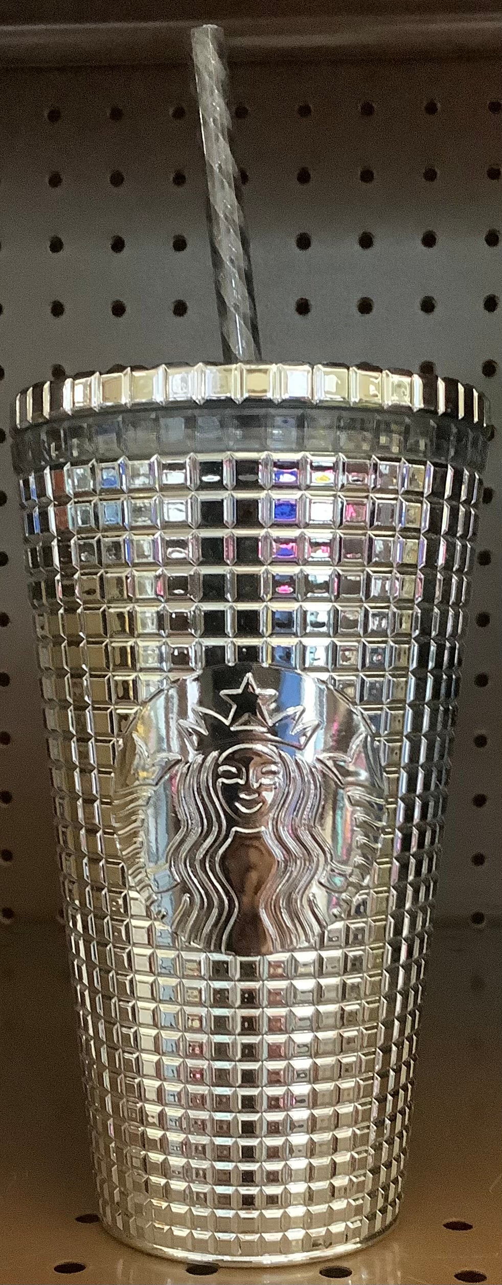 16oz STARBUCKS COLD TUMBLER Sliver Grid Cup