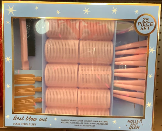 Holler And Glow Best Blow Out Hair Tools Set 25 Pieces Roller Creaseless