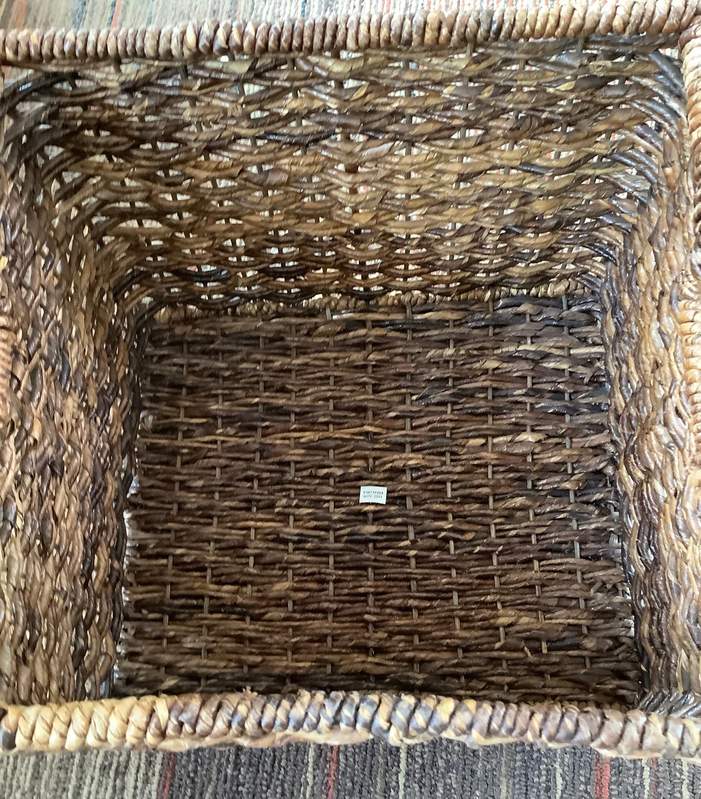 Woven Dark Global Small Milk Crate Storage Basket