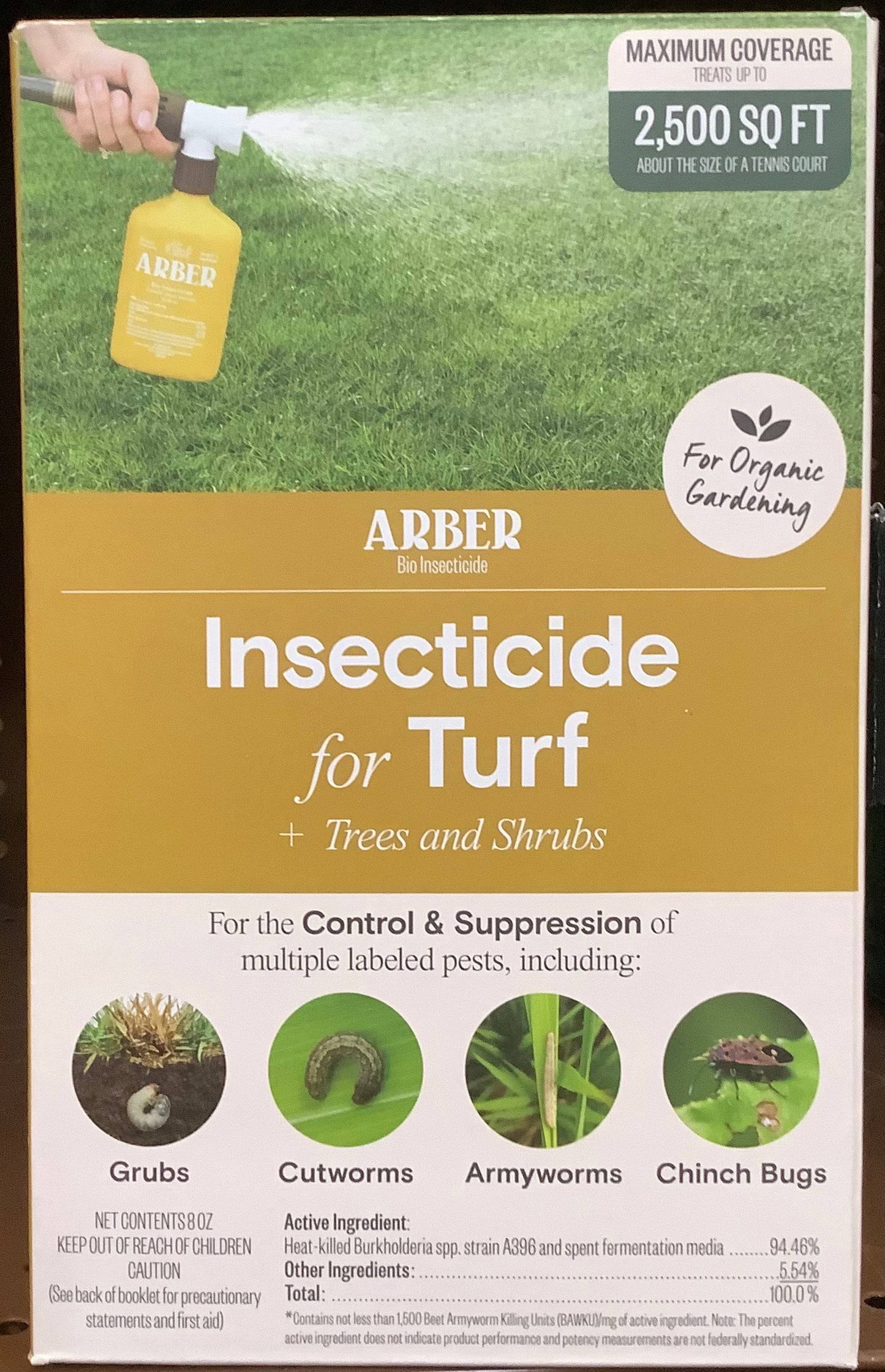 Arber Organic Lawn Tree and Shrub Insecticide Ready to Spray Fertilizer 8oz