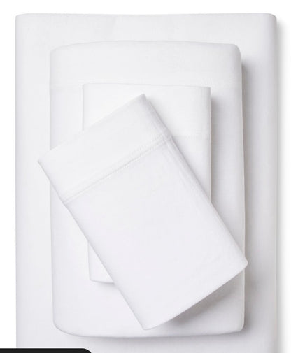 Full Jersey Sheet Set White