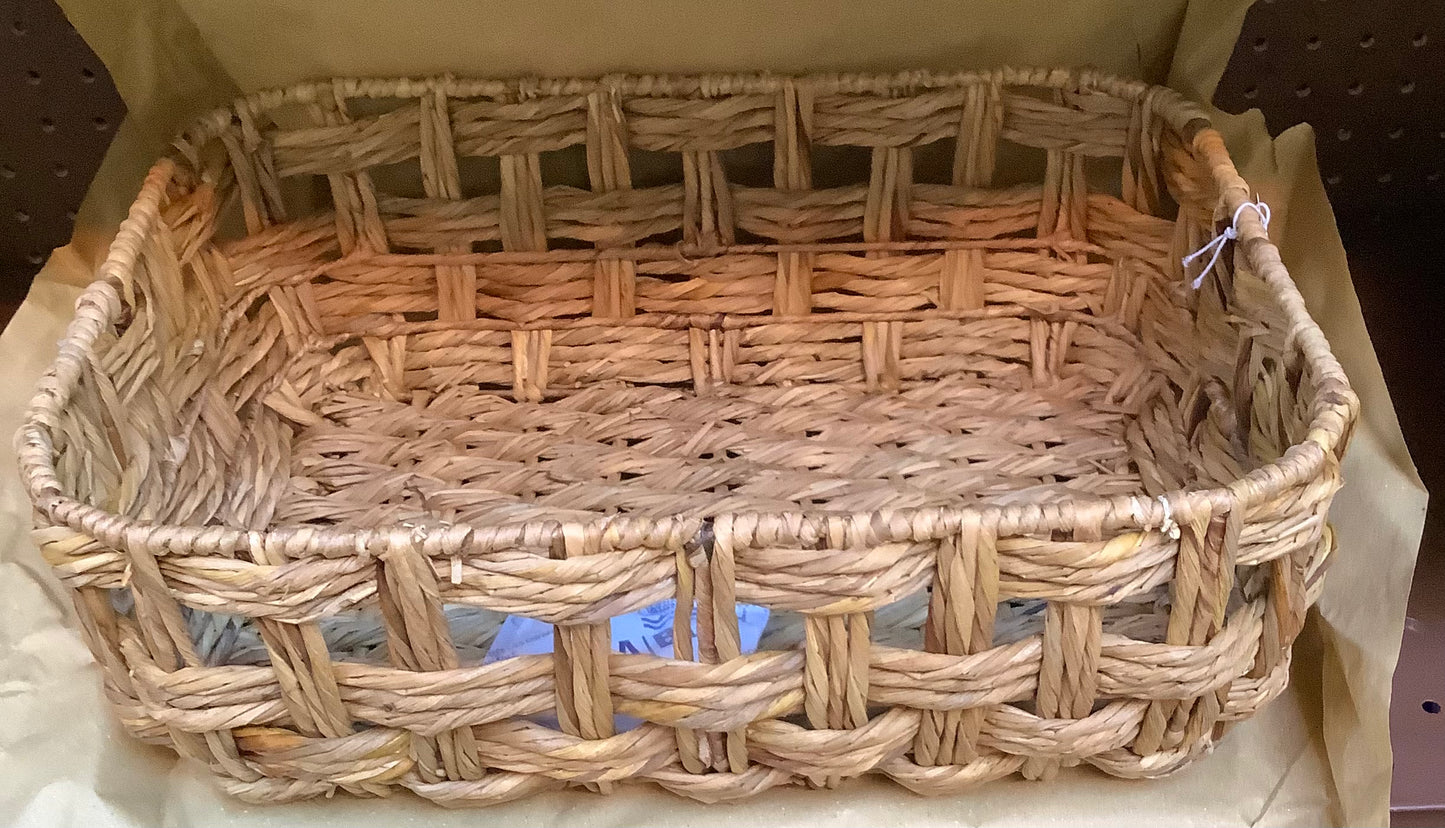 Woven Bulrush Bin ( 16 1/2" X 11”