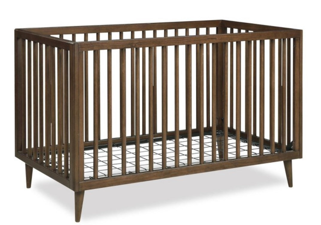 Novogratz Harper 3-in-1 Crib - Walnut - New in Box - Unassembled - CLEARANCE