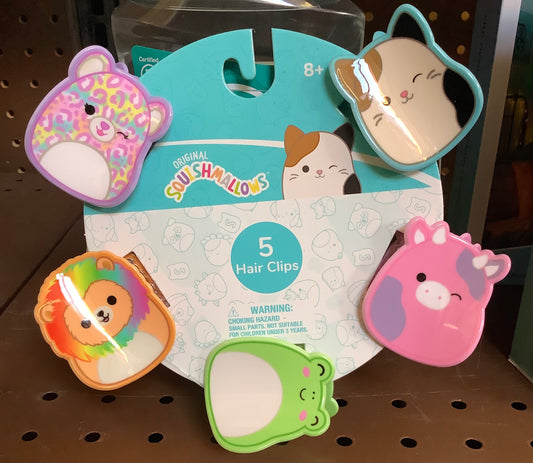 Girls' Squishmallows Mini Claw Clips - NEW