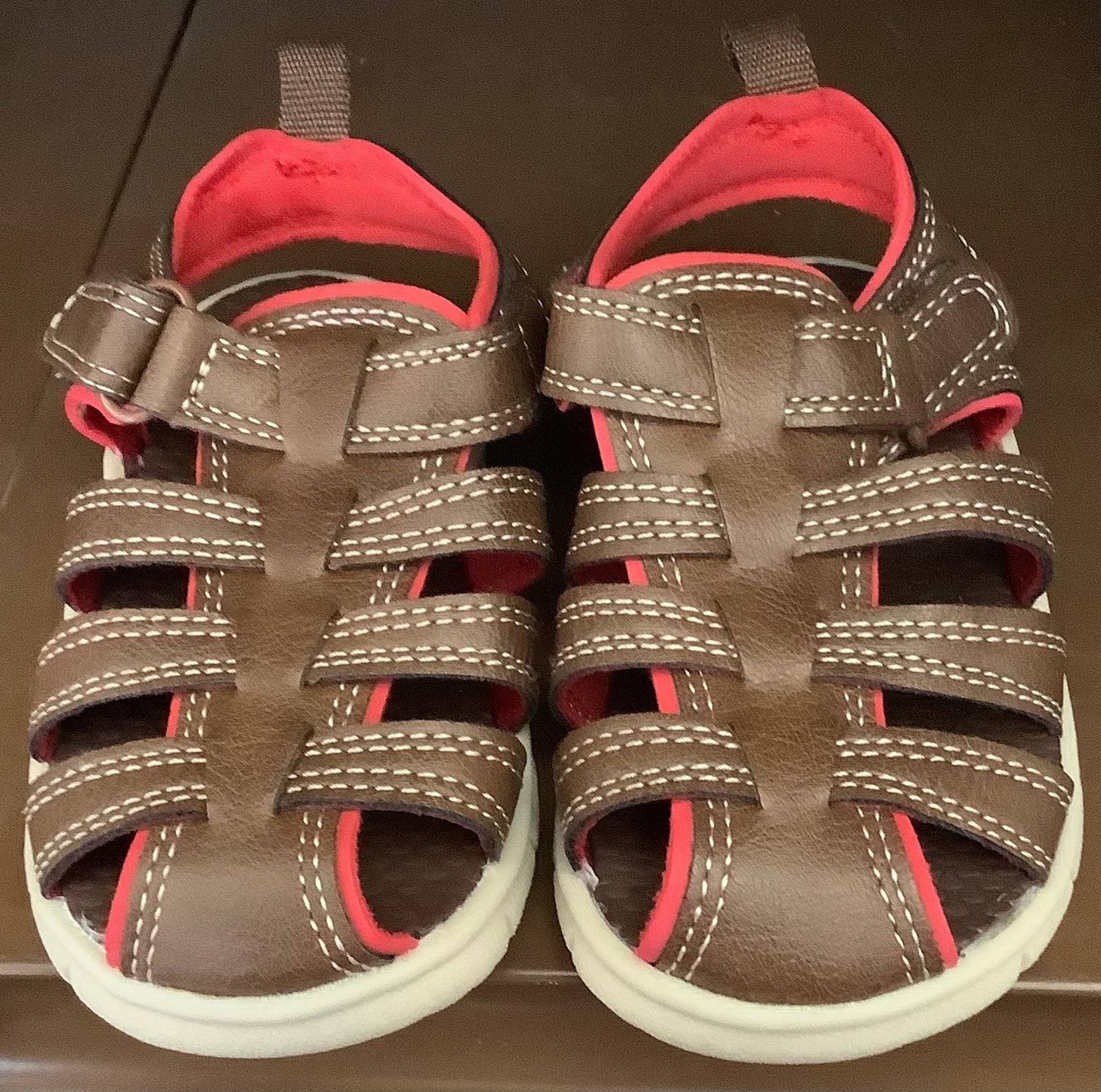 Toddler Boys' First Walker Fisherman Sandals - Brown SIZE 4