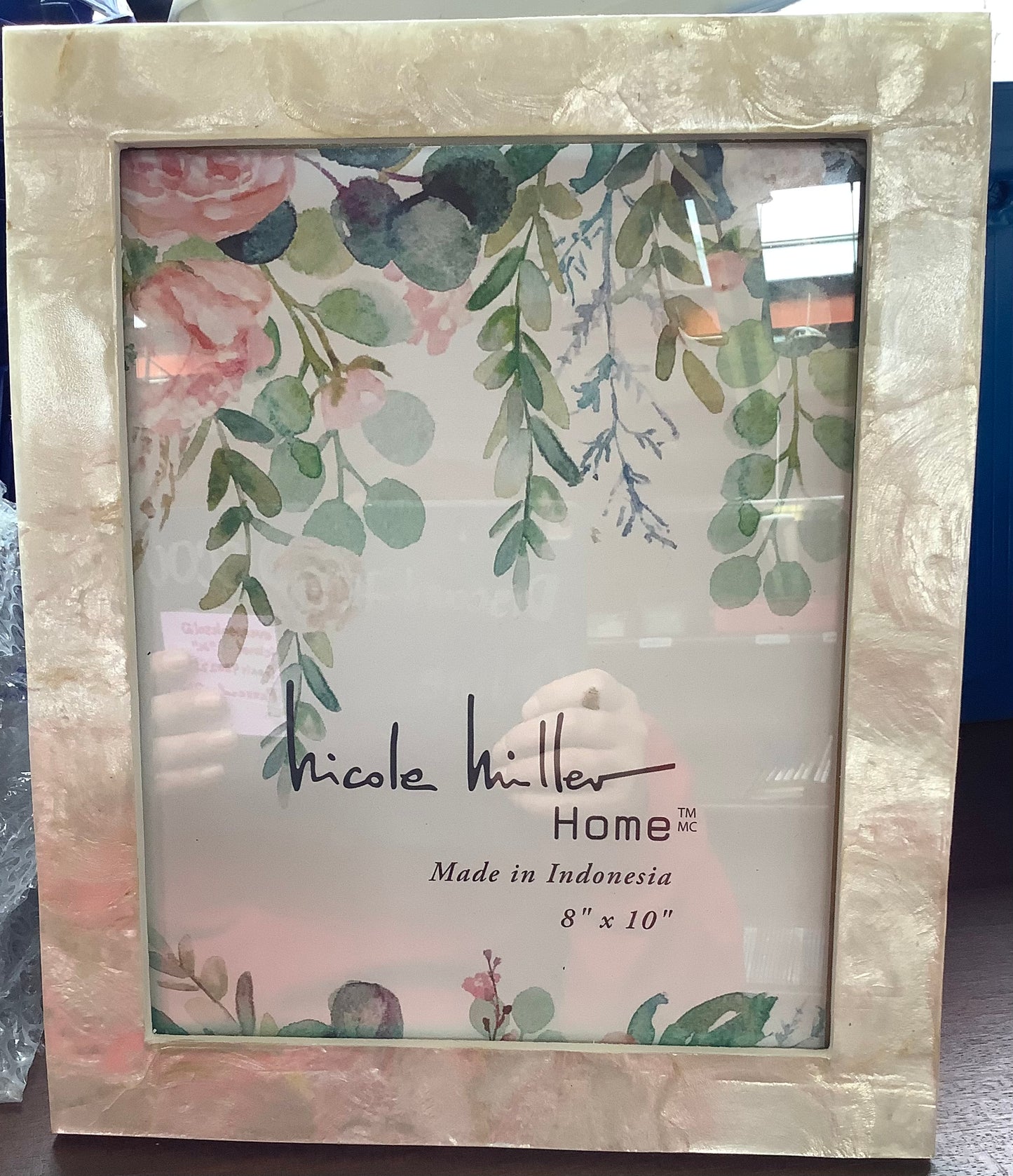 Nicole Miller Mother of Pearl Picture Frame Ivory 8x 10