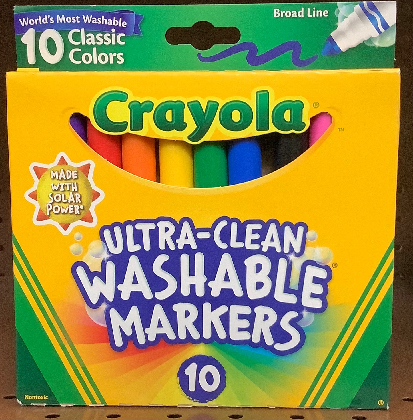 Crayola 10ct Washable Broad Line Markers - Classic Colors