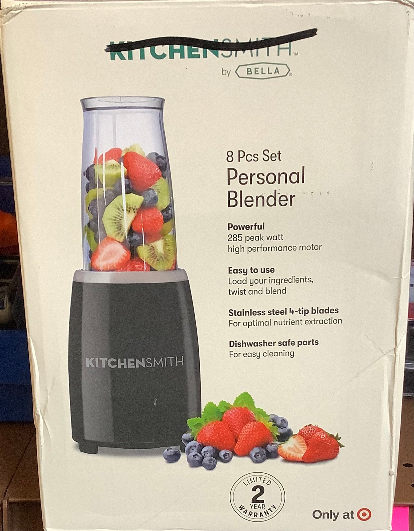 Kitchensmith by Bella 8pc personal blender system - black