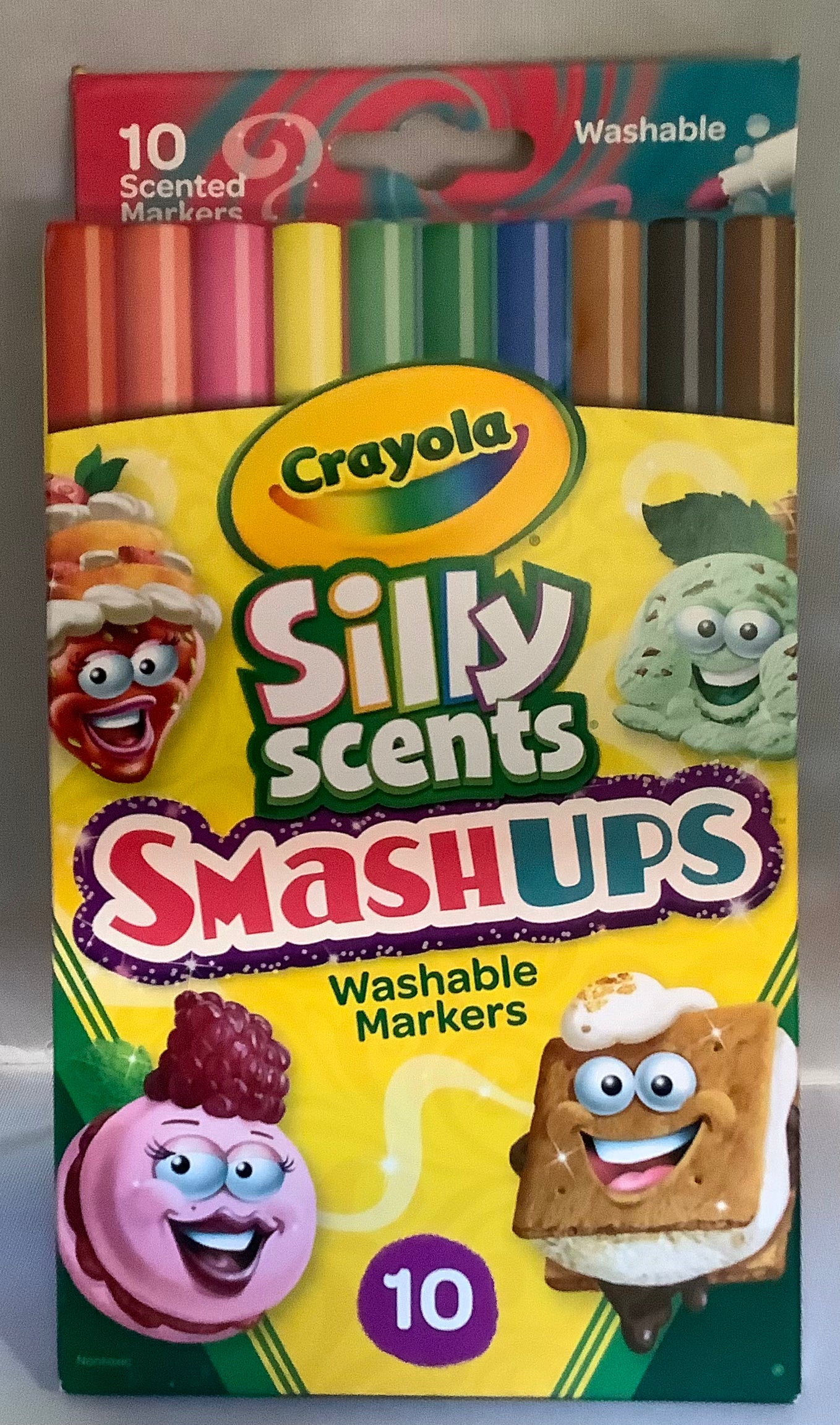 Crayola 10pk Silly Scents Smash Ups Slim Washable Markers