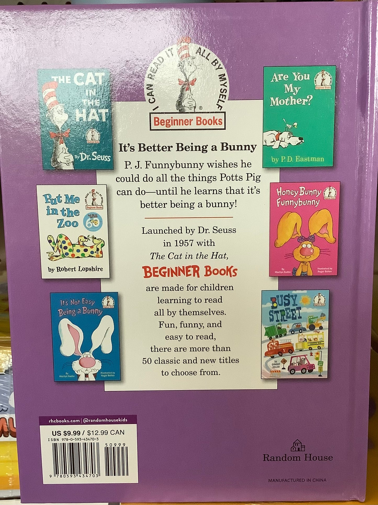 It's Better Being a Bunny - (Beginner Books(r)) by Marilyn
Sadler (Hardcover)