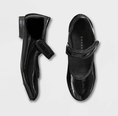 Kids Danskin Tap Dance Shoes-BLACK