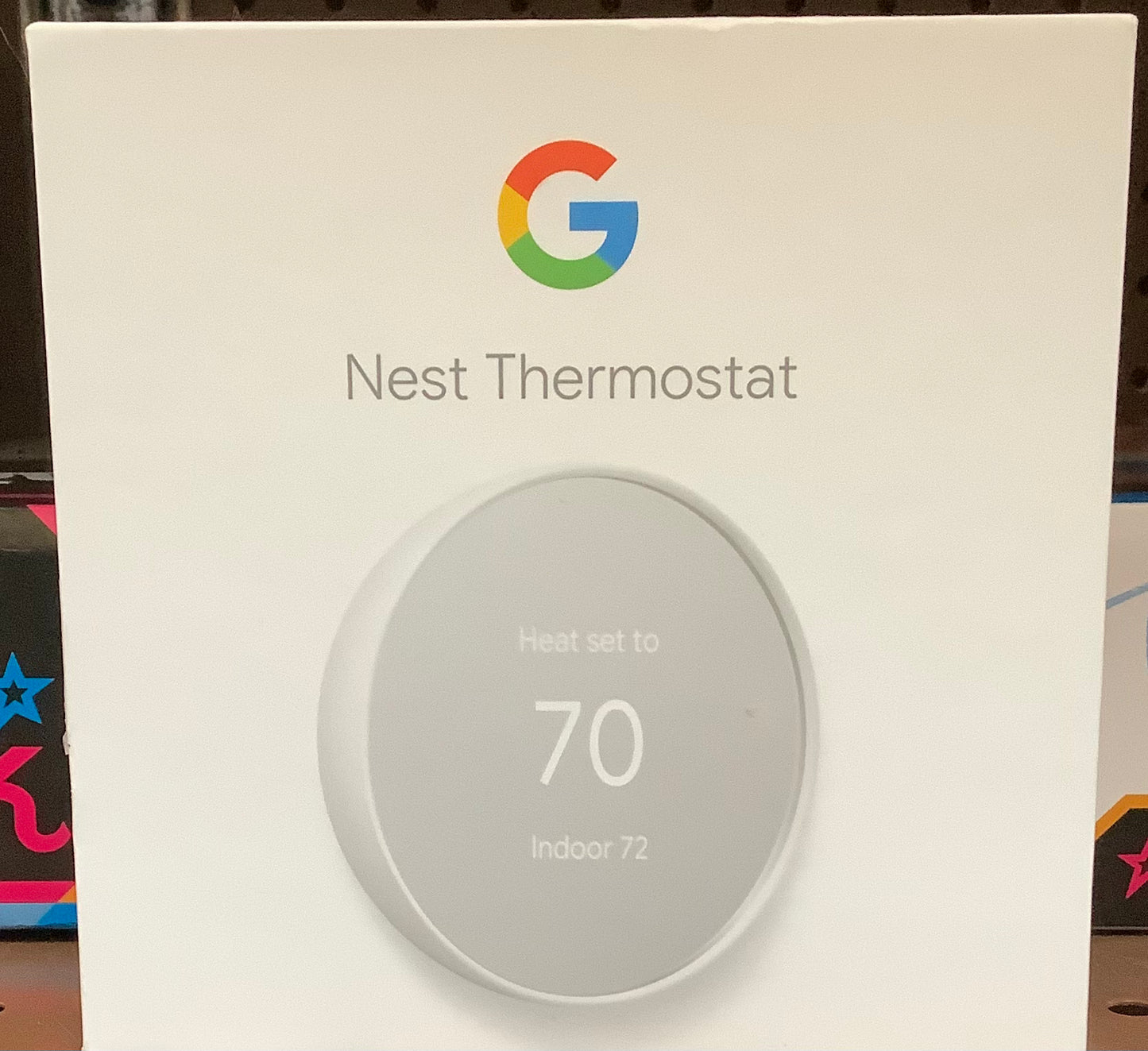 Google Nest Thermostat Cotton Snow: Energy Star Certified, Wi-Fi Enabled, Smartphone App Control, Backlit Display