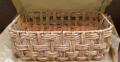 Woven Bulrush Bin ( 16 1/2" X 11”