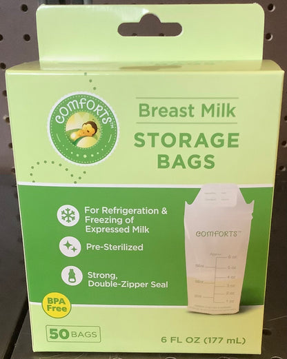 Breast Milk Storage Bags, 50 ct