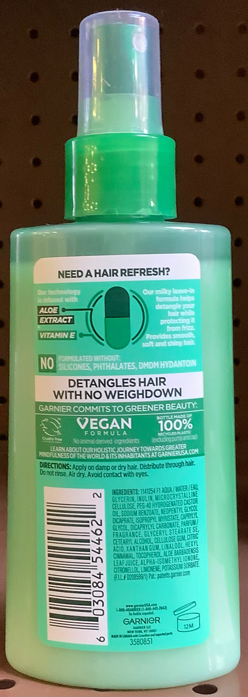 Garnier Fructis Pure Clean Detangler + Air Dry - 5.0 fl oz