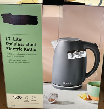 1.7 L Electric Kettle with Thin Chrome Trim Band - Painted
Stainless Steel