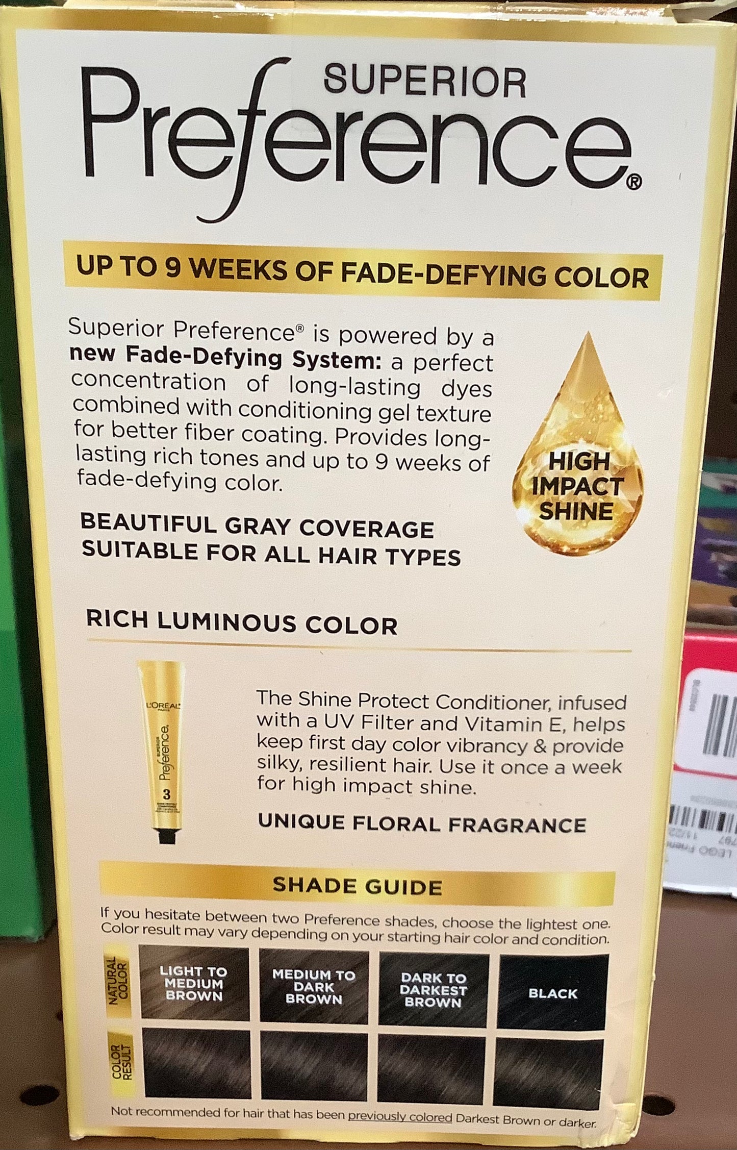 L'Oreal Paris Superior Preference Fade-Defying Color + Shine
System - 6.5 fl oz - 4A Dark Ash Brown - 1 Kit