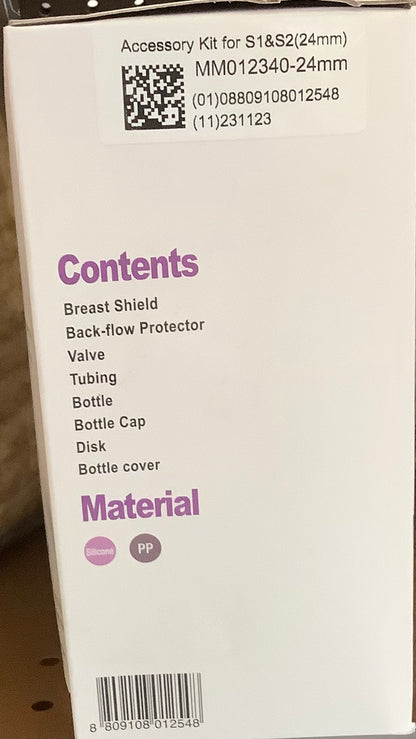 Spectra Breast Pump Premium Accessory Kit with 24mm
Breast Flange, Replacement Parts, and Bottle