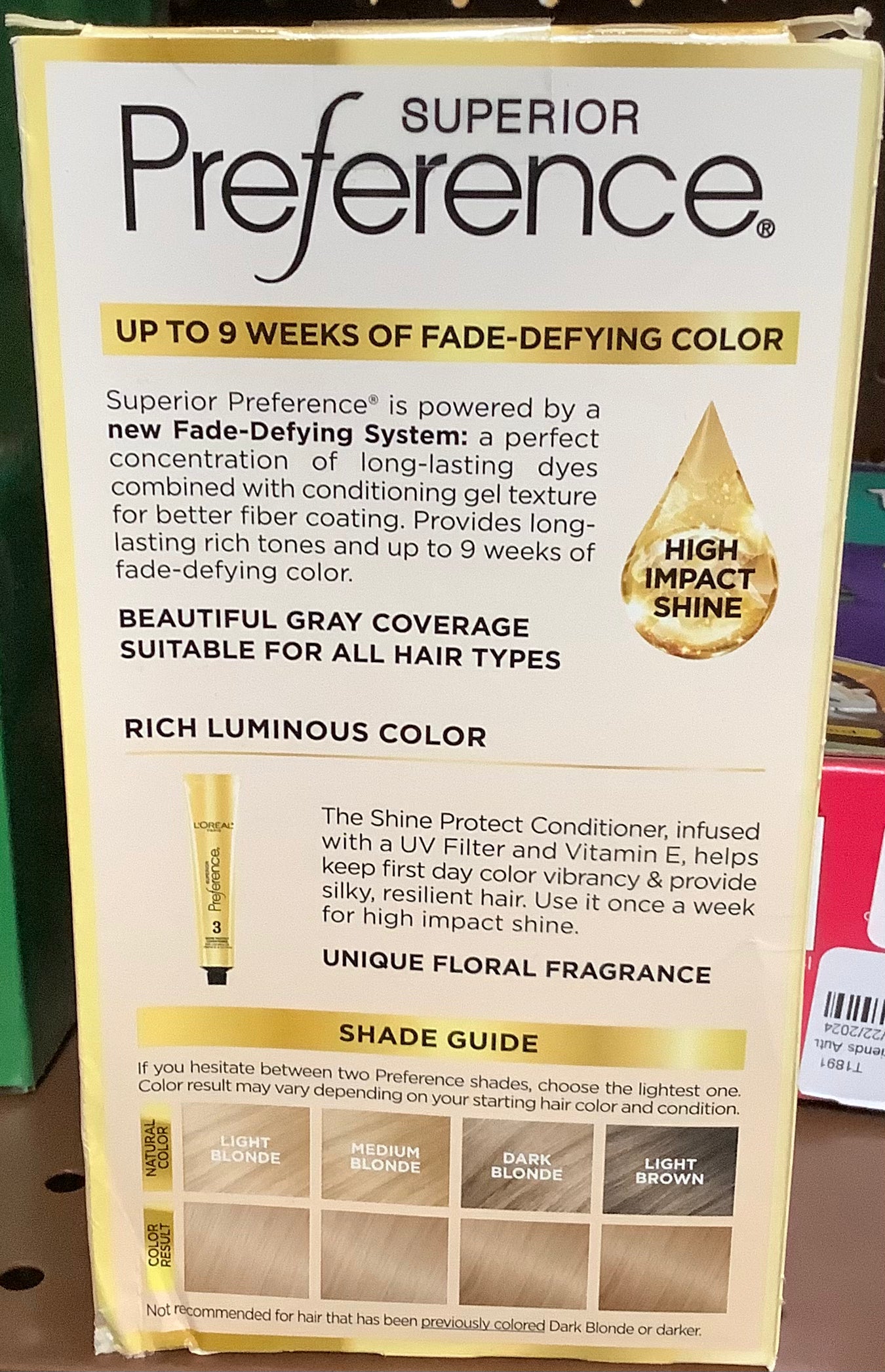 L'Oreal Paris Superior Preference Fade-Defying Color + Shine
System - 6.5 fl oz - 8 M Blonde - 1 Kit