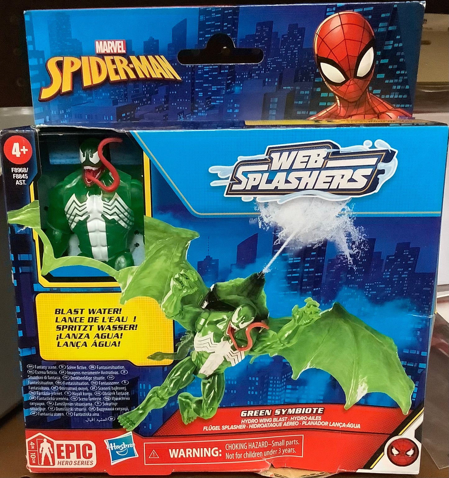 Marvel Spider-Man Epic Hero Web Splashers Green Symbiote
Hydro Wing Blast