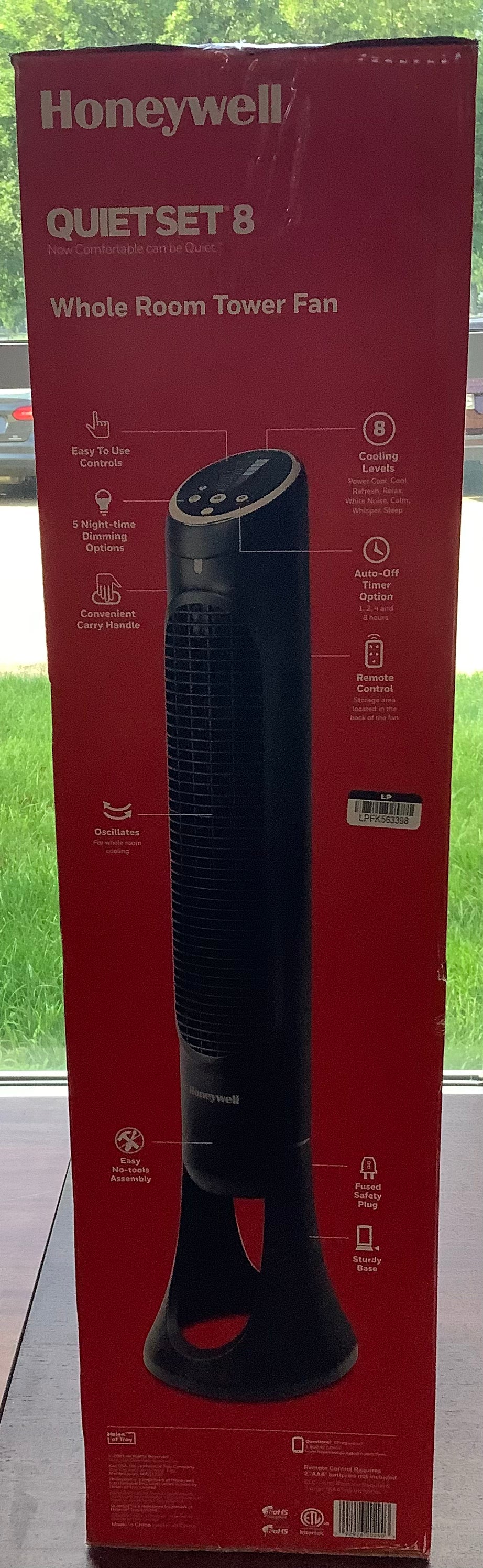 Honeywell Quiet Set 8-Speed Oscillating Tower Fan