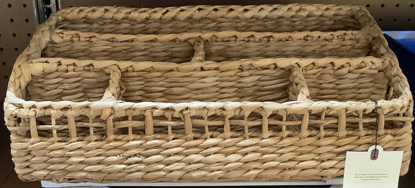 Woven Multipurpose Compartment Caddy Natural