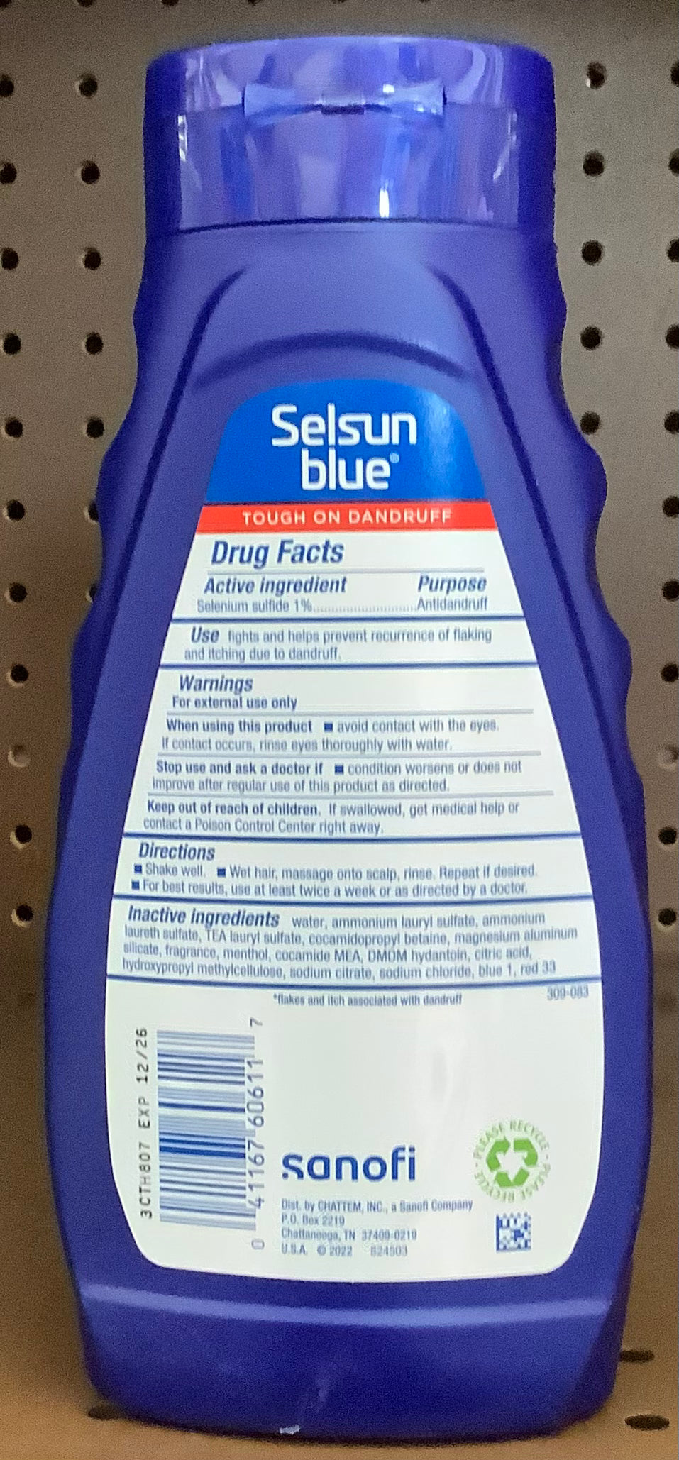 Selsun Blue Medicated Anti-dandruff Shampoo with Menthol, 11 fl. oz ...