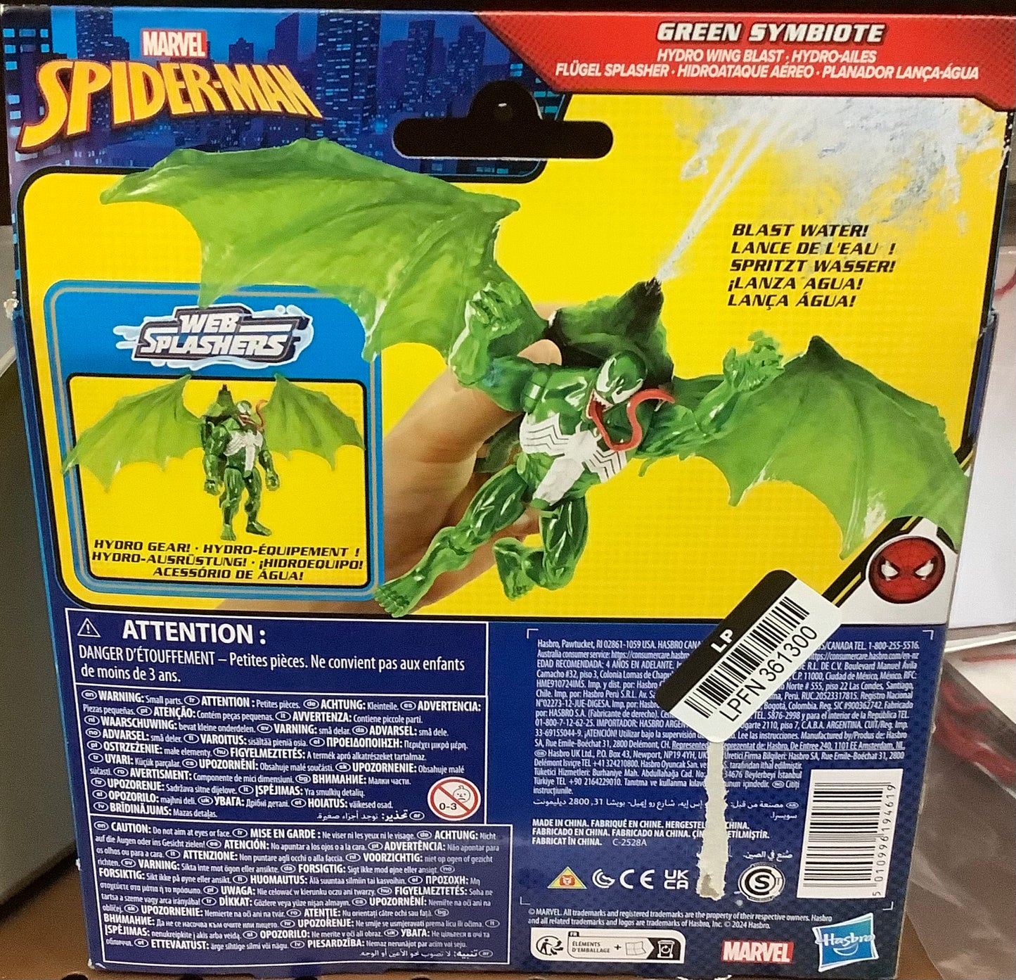 Marvel Spider-Man Epic Hero Web Splashers Green Symbiote
Hydro Wing Blast