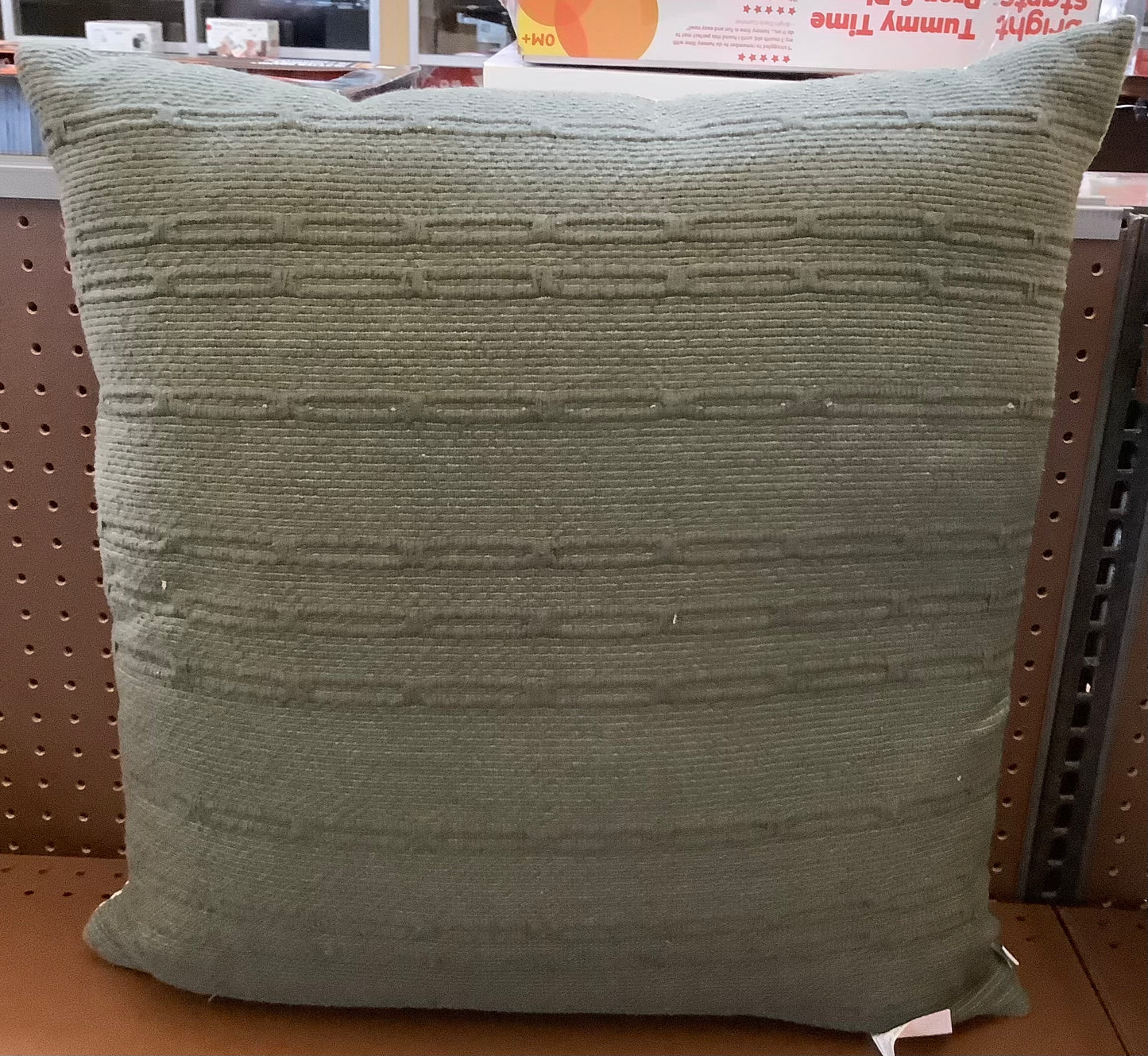 24"x24" Green Textured Pillow