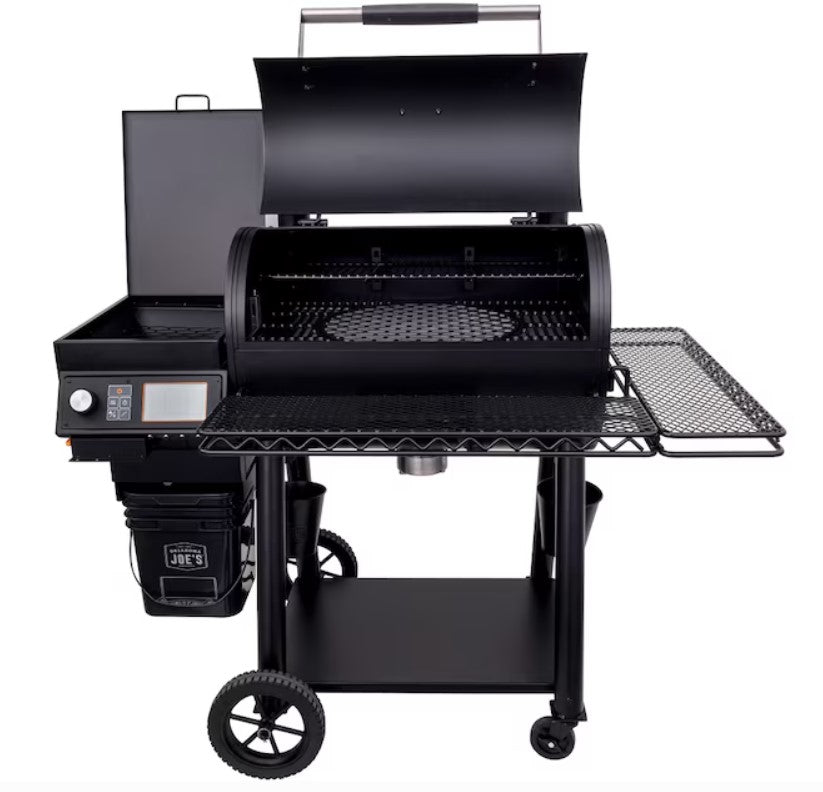 Oklahoma Joe's Rider DLX 900: L 906-Sq in Black Pellet Grill - BRAND NEW!