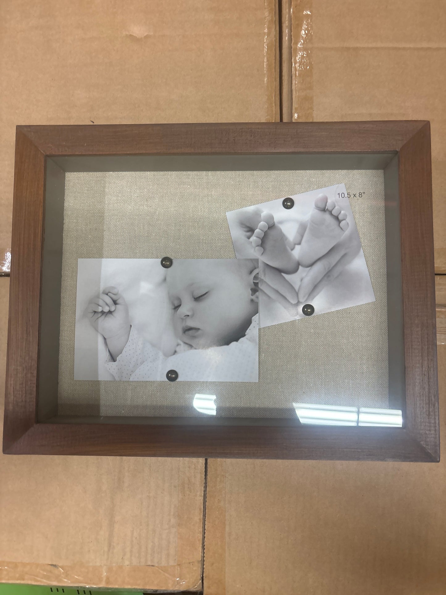 Gray Wood Shadowbox 8 x 10.5” - New